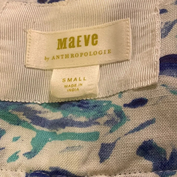 MAEVE by ANTHROPOLOGIE‎ NWOT Classic Surf Shirt in Blue Motif - Picture 8 of 11
